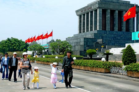 Quảng trường Ba Đình sẽ diễn ra Lễ mit tinh, diễu hành sáng 10/10. 
